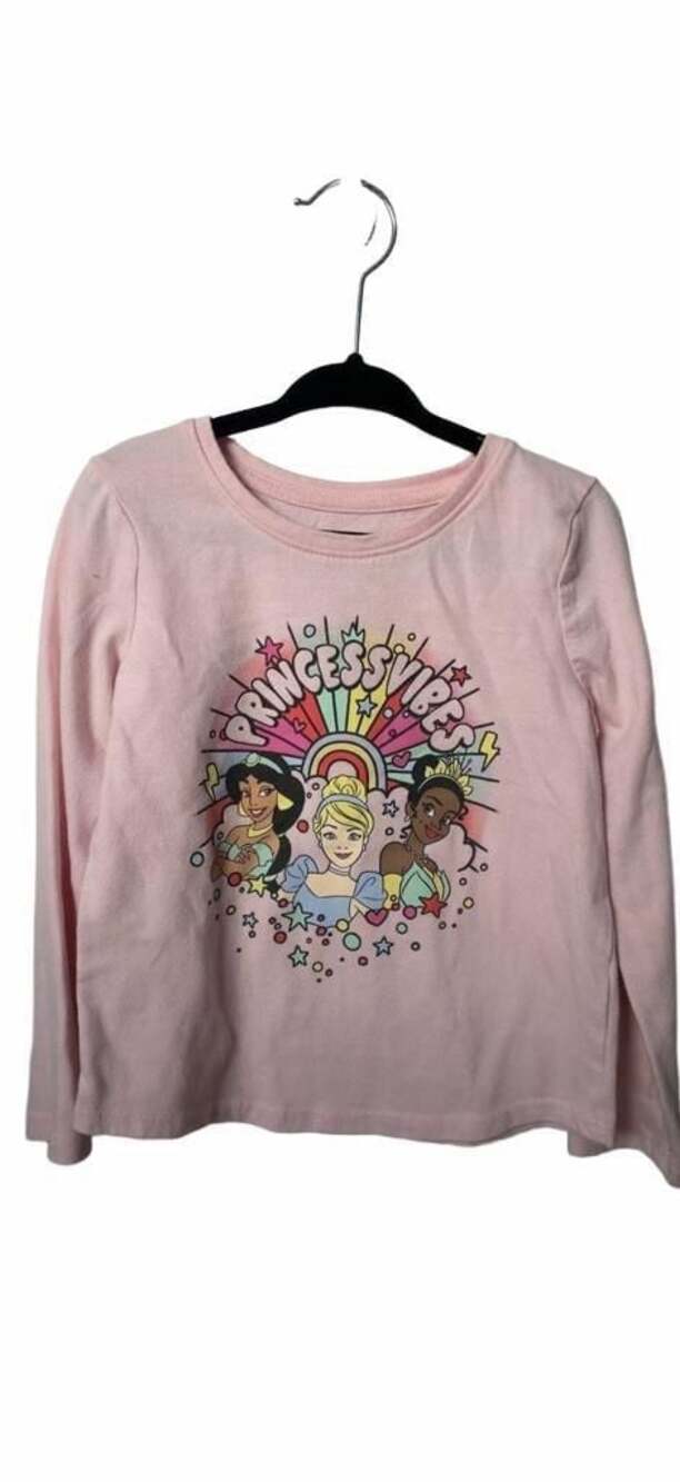 Disney Jumping Beans Princess Vibes Long Sleeve Graphic Tee Size 4T_K29